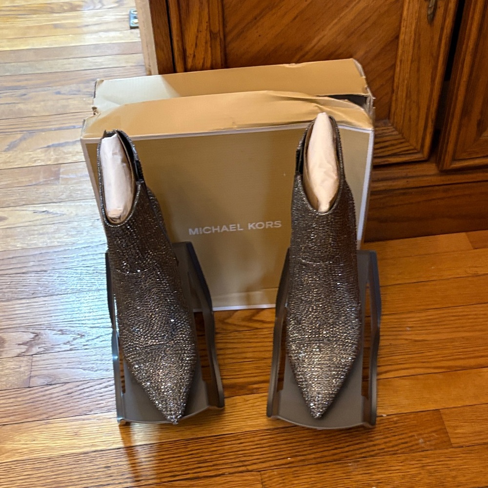 Michael Kors Glittering Silver Heeled Boots